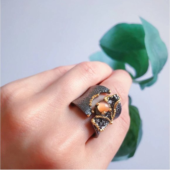 NEW Italian Jewelry Fissure Zircon Ring - Picture 9 of 13